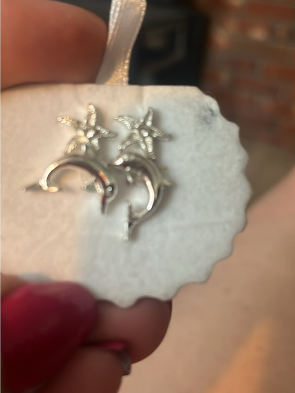 Avon Starfish and Dolphin Stud Earrings